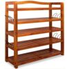 Casaria® Schuhregal aus Akazienholz 75x26x82cm