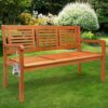 Casaria® Gartenbank 3-Sitzer Eukalyptus vorgeölt witterungsfest 153x88x57cm