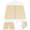 Casaria® Seitenwand Faltpavillon Capri 2er-Set Beige 3x3m