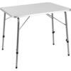 Casaria® Gartentisch Silber Alu 80x55x50/69cm klappbar