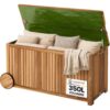 Casaria® Gartenbox Akazienholz 350L mit Innenplane 119x50x61cm wetterfest