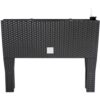 Deuba® Hochbeet Polyrattanoptik Anthrazit 60x25x46cm Bewässerungssystem