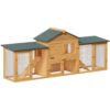 Cadoca® Hasenstall Kaninchenstall 2 Etagen 204x45x84cm