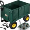 Gardebruk® Transportwagen 550 kg Grün 110x75x52cm mit 4 Luftreifen & Plane