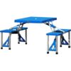 Casaria® Campingtisch Blau Alu für 4 Personen klappbar