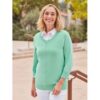 Avena V-Ausschnitt Pullover 3/4 Arm – Mintgrün – female – Size: 38