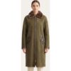Hollert Shearling Lammfellmantel in Olive Modell 1134 Größe: M female