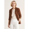 Hollert Lederjacke im Sakko Design Cognac Größe: S female
