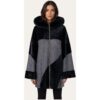 Hollert Edle Wendbare Lammfelljacke im Oversize-Look mit Kapuze Größe: M female