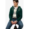 89.99 Superdry Herren Baumwolle Gesticktes Logo Monogram Kapuzenpullover Mit Reißverschluss, Dunkelgrün, Größe: S