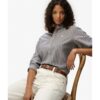 64.99 Superdry Damen Oxford Langarmhemd mit Schmaler Passform Yellow – Größe: 40