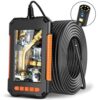 ENLENK Industrie-endoskop, Doppelkopf-endoskop, 1080p Hd-doppelobjektiv-digital-endoskop, 4,3-zoll-lcd-bildschirm, Ip67 Wasserdicht, Mit 8 Led-leuchten (5 Meter Kabellänge), Zufällige Farben