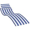 Maison Exclusive – Sonnenliegen-auflage Blau&weiß Gestreift Oxfor