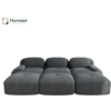 Sofa Mit Modulen Aus Corduroy Grau En Polyester 298 X 178 X 75 Cm Homaire
