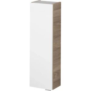 FACKELMANN LUXOR Hängeschrank 20 cm breit, Weiß/Braun hell, Türanschlag links