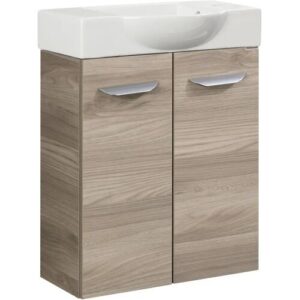 FACKELMANN SBC LUXOR Gäste WC Waschtisch Set 55 cm breit, Braun hell,…
