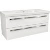 BADEDU TESSANO Waschbecken mit Unterschrank 120 cm breit, Weiß, Waschbecken…