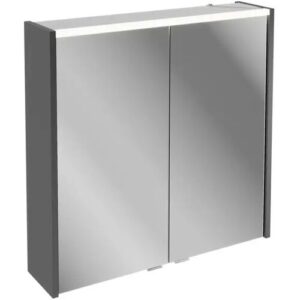 FACKELMANN B.ROUND LED Spiegelschrank 70 cm breit, Anthrazit