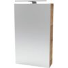 FACKELMANN SBC MILANO Gäste WC Spiegelschrank 40 cm breit, Braun hell,…