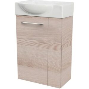 FACKELMANN SBC B.CLEVER Gäste WC Waschtisch Set 45 cm breit, Braun hell,…