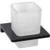 BadeDu SIRIUS Glas mit Halter Schwarz matt