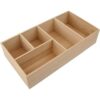 FACKELMANN Schubladen Organizer 17 cm breit, Braun, Buchenholz