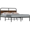 vidaXL Bettgestell ohne Matratze 120×200 cm Räuchereiche Holzwerkstoff Braun