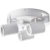 Kanlux® LAURIN Deckenleuchte, Wandleuchte weiß für 3x GU10 / PAR16 Leuchtmittel (auch für LED geeignet) mit Richtungseinstellung