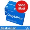 Easyprint Druckerpapier Kopierpapier 5000 Blatt 10 x 500 A4 Premium Hochweiß CIE 160 Testsieger PEFC zertifiziert