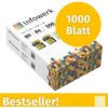 Infowerk Druckerpapier Kopierpapier 1000 Blatt 2 x 500 A4 Premium Hochweiß CIE 160 Testsieger PEFC zertifiziert