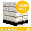 Infowerk Druckerpapier Kopierpapier 140000 Blatt 28 x 5000 A4 Premium Hochweiß CIE 160 Testsieger PEFC zertifiziert