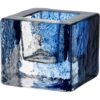 Brick Teelichthalter, Blau – Kosta Boda