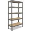 shelfplaza PRO 200x80x60 cm Schwerlastregal in grau mit 5 Böden und 200 kg Traglast pro Boden