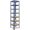 shelfplaza HOME 230x30x30 cm Schwerlastregal in blau mit 7 Böden und 125 kg Traglast pro Boden