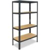 shelfplaza HOME 155x130x60 cm Schwerlastregal in anthrazit mit 4 Böden und 150 kg Traglast pro Boden
