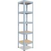 shelfplaza PRO 180x60x60 cm Schwerlastregal in verzinkt mit 5 Böden und 200 kg Traglast pro Boden