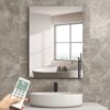 Byecold Infrarotheizung Spiegel mit Thermostat Wandmontage 450W