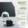 Tepto 1820Wp Balkonkraftwerk Smart mit Hoymiles Mikrowechselrichter – Flachdach/Wandmontage