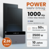 Tepto 1000W Balkonkraftwerk Power mit 2 kWh Speicher Conow by Tuya Smart