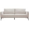 Miliboo Design-Sofa mit Stoff im Samtdesign Beige 3-Sitzer MOSCO
