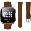 INF Lederarmband mit Litschi-Struktur für Fitbit Versa2/Versa Lite Braun