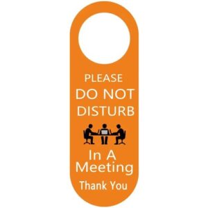 INF Orangefarbenes Acryl Meetingraum Status Schild – Bitte Nicht Stören Anzeige