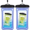 INF Wasserdichte schwimmende Handyhülle – universal – blau 2 Pack