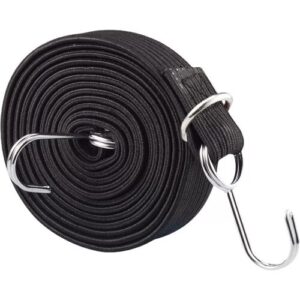 INF Elastischer Gepäckgurt mit Haken Schwarz 3m