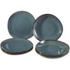 like.Villeroy & Boch Tafelservice Lave Gris, Keramik, 8-teilig, Abstraktes, 28×2.7×28 cm, robust, Essen & Trinken, Geschirr, Geschirr-Sets, Tafelservice