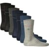 TOM TAILOR Herren Socken, 7er Pack 7-Days Box, Geschenkbox, Streifen, kleiner Print Schwarz/Grau/Blau / 43-46