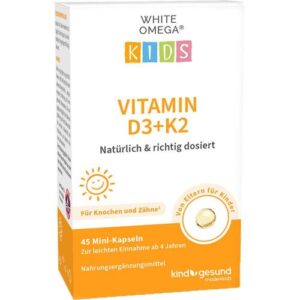 Cellavent Healthcare GmbH WHITE OMEGA Kids Vitamin D3+K2 Kapseln 45 St.