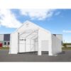 TOOLPORT 8x20m Zelthalle, PRIMEtex-Plane, weiß, mit Statik (Betonuntergrund) – (48859)