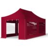TOOLPORT 3x6m Stahl Faltpavillon, inkl. 4 Seitenteile, rot – (600081)