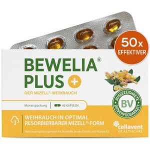Cellavent Healthcare GmbH Stärkste Mizell Weihrauchkapseln – Bewelia® PLUS 60 St
